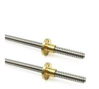 2PCS 150mm（5.9 Inches）Tr8x2 Lead Screw with T8 Brass Nut (Acme Thread, 2mm Pitch, 1 Start, 2mm Lead) for LCD DLP SLA 3D Printer Z Axis and CNC Machine