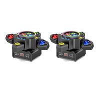 2PCS 150W Moving Head Light with Remote Control, RGBW Beam Stage Lights DMX Party Lights Disco Lighting for DJ Performance Concert Nightclub Party Bar KTV Dance Hall
