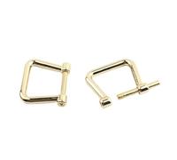 2pcs 15mm Metal Detachable Open Screw D Ring Buckle Fashion Buckle for Leather Craft Bag Strap Belt Handle Shoulder Webbing(Light Gold)