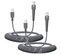 (2PCS) 16.4ft Coiled Scanner Charger Cable for Symbol/Motorola/Zebra DS2208 Cable LS2208 LS4278 LS3478 LS3578 DS3408 DS6878 DS9808 DS4208DS8108 DS8178 DS9308 DS9908 STB4278 LI4278 DS9208 USB Cable