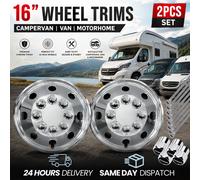 Wheel Trim Cover Chrome Spherical Shape 16" Carpoint 2210203 Vans Motorhomes 4pc