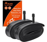 2PCS 16" Heavy Duty Bike Inner Tubes 16x2.10 16x2.125 16x2.25 16x2.35 16x2.40 16x2.50 52/64-305 AV32mm Schrader Valve 16" Bicycle Tube Compatible 16x2.10/2.125/2.25/2.50 Road/MTB/Push Bike Tyre Tube