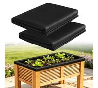 2Pcs 160×300cm Fabric Liner for Large Veg Trough Planters Cuttable Black | Non-Woven Breathable Planter Liners for Wooden Planter Outdoor Raised Garden Bed & trough liners