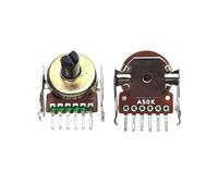2PCS 161 Type A503 Horizontal Double A50K Speaker Amplifier Volume Rotary Potentiometer 50K 6-Pin Half Shaft Length 10MM