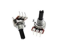 2PCS 161 Type B10K B20K B50K B100K Volume Adjustment Potentiometer Vertical3Pin B103 B203 B503 B104 Half Shaft Length 20MM(100K Ohm)