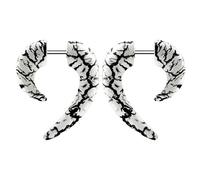 2PCS 16g 1.2mm 2g 6mm Acrylic Marble Zebra Spiral Tail Plug Fake Ear Plug Cheater Lobe Earring Gauge Piercing Jewellery 6203