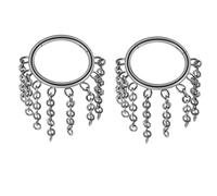 2PCS 16G 316L Stainless Steel Cartilage Earrings Hoop 8mm 10mm Septum Nose Ring Hinged Clicker Dainty Daith Helix Piercing Jewelry with Chains Hypoallergenic, 16g- 8mm Diameter, Stainless Steel, no