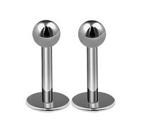 2pcs 16g Titanium Labret Jewelry Piercing Tragus Marilyn Lip Rings Cartilage Snake Bites Helix Spider Conch B2ACY - 6mm