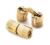 2Pcs 16mm Brass Invisible Hinge Pure Copper Hidden Concealed Hinge for DIY Jewelry Box,Gift Box,Worktops