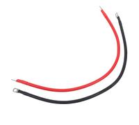 2pcs 16mm² Copper Battery Terminal Cable Pair for Cars and Trucks | Black and Red Rubber Leads, Lug Fitted Harness, Vehicle Power System, Battery Replacement Use