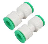 2PCS 16mm Push to Connect Pneumatic Quick Fittings, 2-Way Straight Pneumatic Air Hose Connectors, 5/8" OD Air Line Quick Connectors, Quick Release 16mm-16mm Tube Fittings for Water Systems