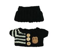 2PCS 17cm Plush Doll Hat & Sweater Set For 15 17cm Collectible Figures With Fashionable Accessories Elegant Toy Clothing Accessories