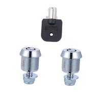 2Pcs 17mm Black Tubular Cam Locks for Coin-Operated Machines