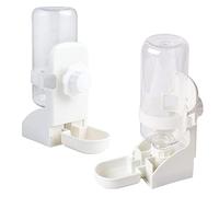 2Pcs 17oz Rabbit Water Feeder, Pet Cage Suspended Dispenser, Hanging Automatic Small Animal Water Bottle Bowl for Bunny Chinchilla Hedgehog Ferret Hamster