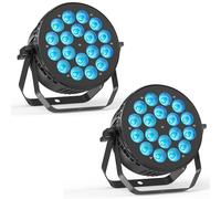 2PCS 18 x10 W RGBW Led Par Light, LED Stage spotlights with DMX512, 4/8CH Sound Activated, auto, Strobe Light，Master-Slave Mode for Wedding Stage Beams KTV Party DJ Theatre Auditorium Bar Concert