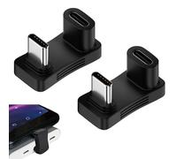 2Pcs 180 Degree USB C Adapter Lightweight USB C Right Angle Adapter Easy to Carry It Perfect for Travel Work or Daily Device Use and Devices Including Laptops Tablets Gaming Consoles and Smartphones
