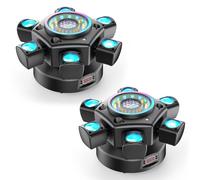 2PCS 180W Moving Head Stage lights with Remote Control DJ Lights 6 Arms with Gobos Mixed Lighting Effects Disco Lighting for Party Club Wedding Bar