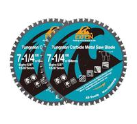 2pcs 184mm 48T Metal Circular Cutting Discs - EXFEIN Tungsten Carbide Tipped Cutting Discs Bore 15.875mm for Steel Nickel Titanium Ferrous Metals Steel Pipe