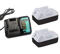 2pcs 18V 2.0 Ah BL1813G BL1820G BL1815G Li-ion battery + DC18WA charger for compatible with Makita DF457D HP457D JV183D TD127D UR180D UH522D CL183D 195608-4 Power Tool Battery