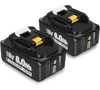 2Pcs 18V 8.0Ah Battery Replacement for Makita 18V Batteries BL1860 BL1815 BL1830 BL1820 BL1840 BL1850B-2 LXT-400 BL1845 194205-3 194204-5 Series