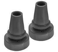2pcs 19mm Rubber Tip Crutch Accessories for Hiking Stick Protection | Silicone with Washer Inserts, Anti Slip Traction, for Trekking Pole Metal Tips and Hard Ground Use