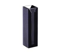 2PCS 1ml Micro Quartz Cuvette Cell with Black Walls and Lid - 10mm Path Length, 3mm Slit Width