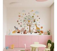 2PCS 1Set 30 * 90cm Wall Stickers Forest Animal,Wall Decals and Animal Stickers for Living Room Decoration