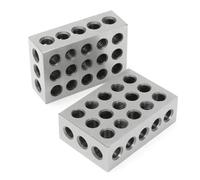 2Pcs 1x2x3 Inch Blocks 23 Holes Parallel Clamping Milling Tool Precision 0.0001 Inch
