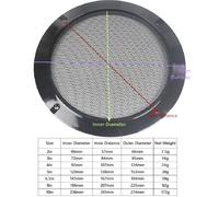 2Pcs 2/4/5/6.5/8/10 Inch Speaker Grille Nets with Screws for Car Audio - Metal Dust Cover with ABS Decorative Circle, Black