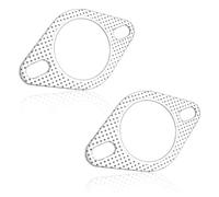 2PCS 2.5" Car Exhaust Gasket,2-Bolt Exhaust Manifold Gasket with High Temp Gasket Material,Perfect Replacement OEM#120-06310-0002 for Original Exhaust Flange Gasket Car Accessories