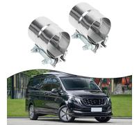 2Pcs 2.5" Stainless Steel Lap Joint Band Exhaust Clamp Sleeve Coupler For Motorcycle Exhaust Systems For Clamps Flanges Hangers