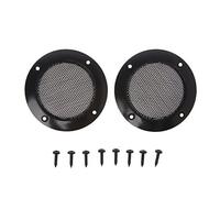 2pcs 2" Decorative Mesh Car Protection Cover Case Horn Guard Decorative Video Accessories Grille Metal Seat Cloth