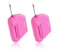 2pcs 2-in-1 Adjustable Magnetic Seam Guide, Polygon - Shaped Magnetic Hemmer Guides with Built-in Retractable Seam Ripper Universal Sewing Machine Accessory (Pink)