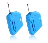 2pcs 2-in-1 Adjustable Magnetic Seam Guide, Polygon - Shaped Magnetic Hemmer Guides with Built-in Retractable Seam Ripper Universal Sewing Machine Accessory (Blue)
