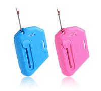 2pcs 2-in-1 Adjustable Magnetic Seam Guide, Polygon - Shaped Magnetic Hemmer Guides with Built-in Retractable Seam Ripper Universal Sewing Machine Accessory (Blue, Pink)