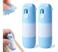 2Pcs 2-in-1 Box Cutter & Thermal Paper Eraser, Water-Based Thermal Paper Eraser Pen with Unboxing Cutter, Thermal Label Correction Marker, 2 in 1 Privacy Protection Artifact for Package Labels Bills