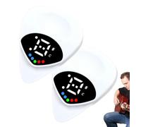 2pcs 2 In 1 Guitar Tuner, 2025 New Digital Electronic Tuner, 12 Equal Temperaments In Real Time, Guitar Tuner With Color Screen Precision Tuner Plectrum For Guitar, Bass, Ukulele, Banjo