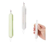 2pcs 2 in 1 Needle Threader Seam Ripper, Integrated Seam Remover & Needle Threading Tool Multifunctional Unpicker for Sewing Crafting Knitting Cross Stitch Quilting Supplies(Grey, Green)