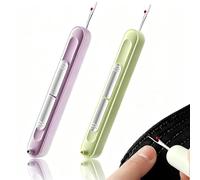 2Pcs 2 in 1 Needle Threader Seam Ripper Stretchable Quick Unpicker Seam Removers Automatic Needle Threaders for Old People Sewing Accessories for Sewing Knitting Embroidery Cross Stitch