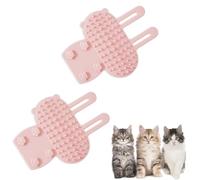 2pcs 2-in-1 Self Cleaning Cat Brush, Pet Tickling Artifact, Silicone Cat Grooming Massage Shedding Brush Adjustable Cat Face Scratchers for Corner Table Legs Climbing Frame Dog Pet Shedding Glove