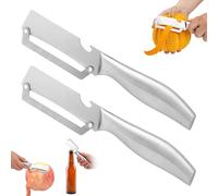 2pcs 2-in-1 Vegetable Peelers, Stainless Steel Vegetable Peelers with Bottle Opener Multi-Functional Kitchen Food Veggie Tool for Fruit Potato Kiwi Mango