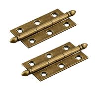 2Pcs 2 inches Brass Hinges Bronze Folding Door Hinges Retro Decorative Hinge for Window Cabinets/Wooden Door