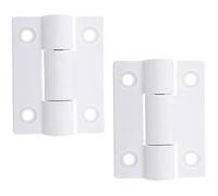 2Pcs 2 Leaves Reinforced Plastic Bearing Butt Hinge, 56mm X 43mm, for Home Office Cupboard, Showcase Doors, White