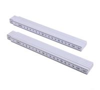 2PCS 2 Meter Fold Up Ruler with 10 Sections Double Sided Slide Design for Measuring Angles and Lengths in Carpentry