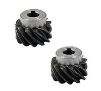 2pcs 2 Module 12 Teeth Helical Bevel Gear 90 Degree Transmission Steel Gear with 10-15mm Bore for Mechanical use(2M 12T 15mm bore 5mm key Right)