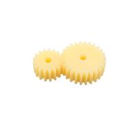 2PCS 2 Module Nylon Spur Gears 20T/21T/22T/23T/24T/25T/26T/27T/28T/30T Unfinished Bore 8mm Plastic Cylindrical Gear for CNC equipment(2 Module 24T Bore 8mm)