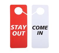 2PCS 2 Pcs Double Side Stay Out Come In Hanging Door Sign Office Door Sign (stay come UK)