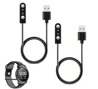 2Pcs 2 Pin 4mm Magnetic Smart Watch Charger Efficient Charging Smart Watch Magnetic Charger Durable and Portable Smartwatch Charger Cable Reflex Active for Xiaomi YAMAY SW022 Ticwatch GTX AGPTEK Etc