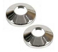 2pcs 2 x Chrome PVC Radiator 28mm Pipe Cover Collar Rose