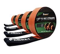 2PCS 2”x3FT & 2PCS 2”x7FT Supper Sturdy Lift Sling Straps, 18800 Pound Capacity Heavy Duty Eye-Eye Nylon Strap for Hoist, 2-Ply Polyester Rigging Straps, Tree Saver Recovery Straps Web Sling